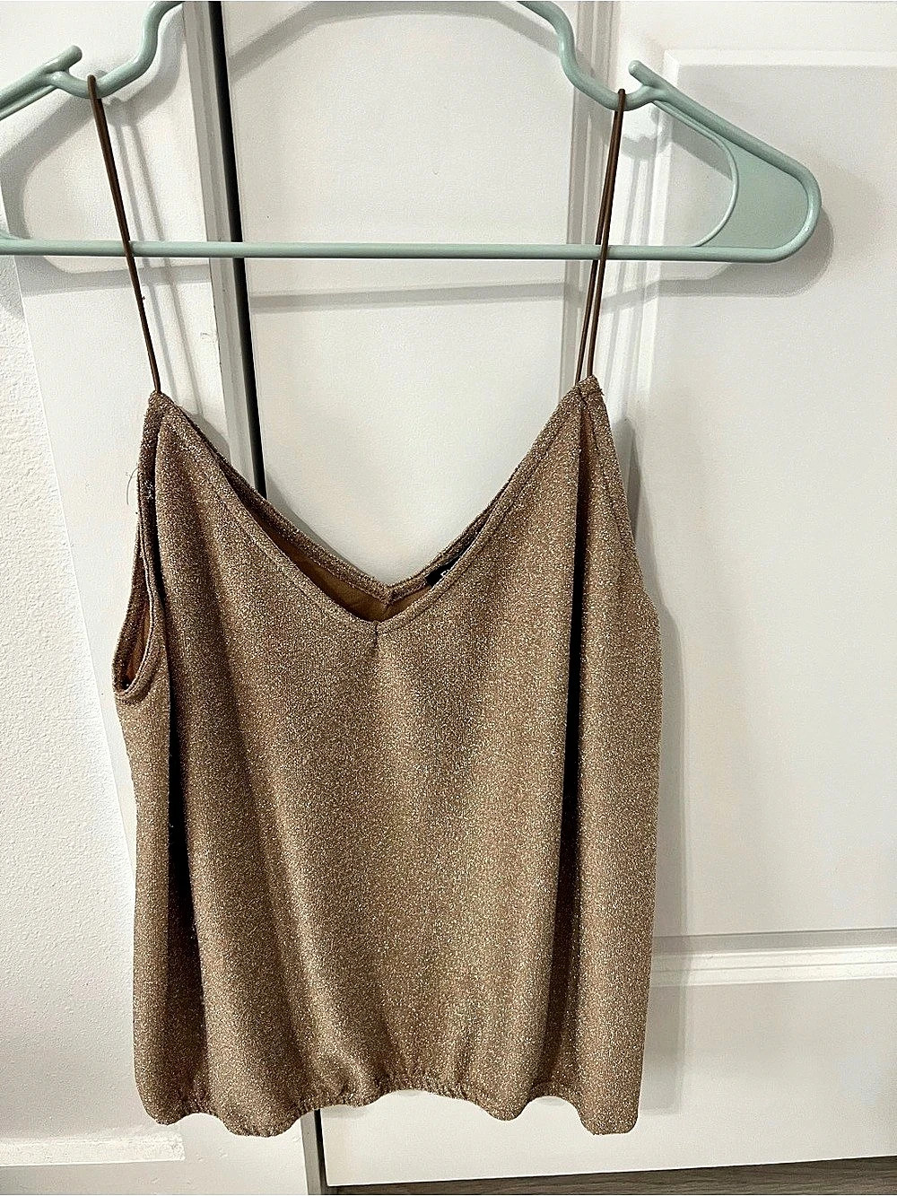 Express Metallic Camisole Brown Medium Like New